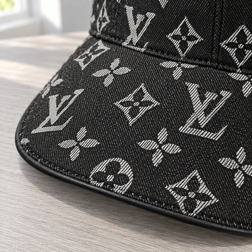 Louis Vuitton Black Gray Monogram Cap - Picture 6 of 6